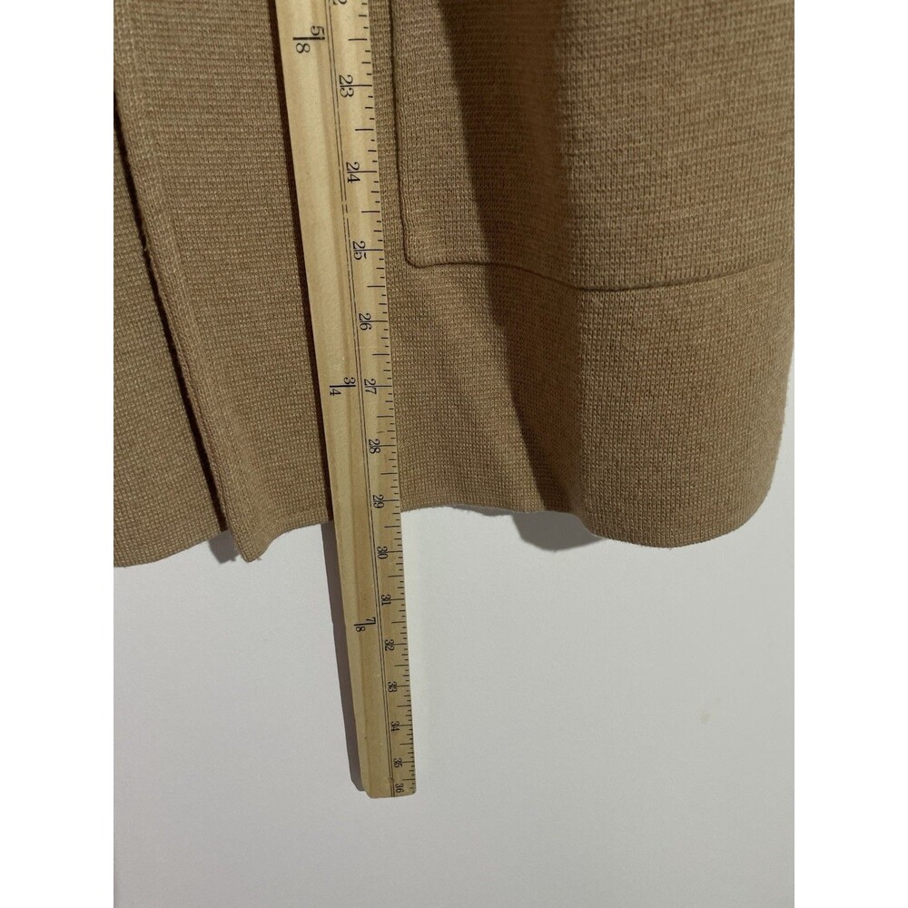 J Crew Sweater Blazer S Tan Merino Cotton Schoolboy Cardigan Preppy Academia - Picture 7 of 8